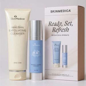 SkinMedica AHA/BHA Cleanser and HA5 Hydrator Set - Cream and Silver